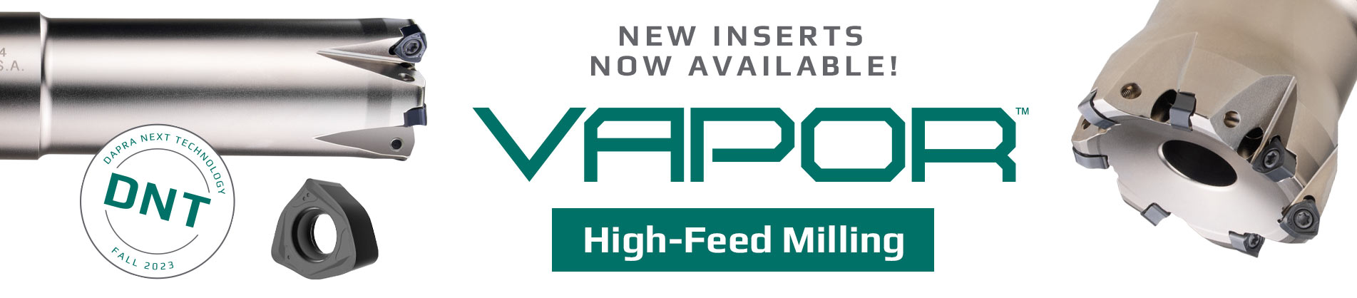 VAPOR High-Feed Indexable Milling Tools