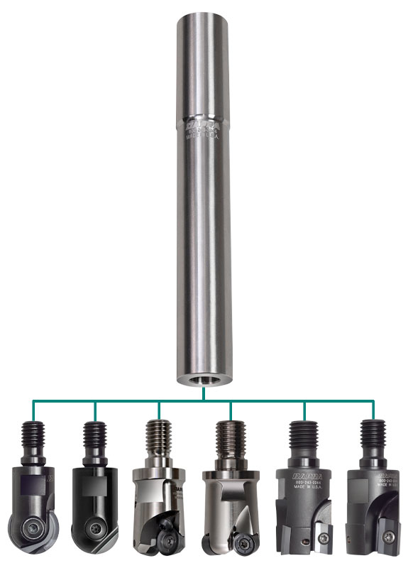 Modular tool system with carbide core extension